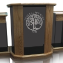 Rhema-Detached Winged Pulpit - Tinted Glass
